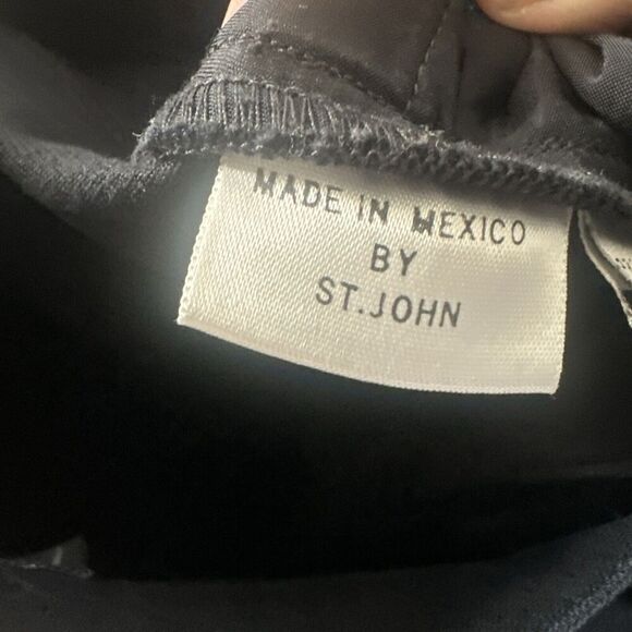 St John Marie Gray Pants Sz4 Black Jeans Stretch High End Classy Old Money - Picture 5 of 13